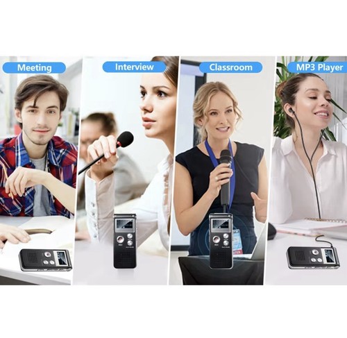 Registratore Vocale Digitale ad attivazione vocale Portatile USB 8GB Recorder - Imagen 6 de 7