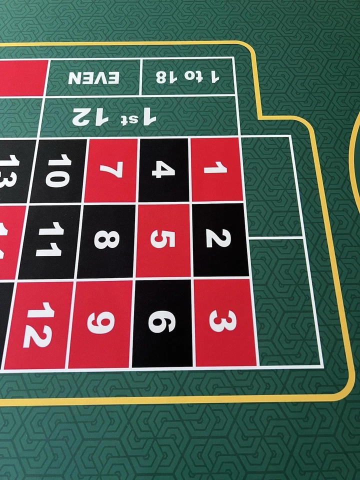 Mesa de ruleta Feltectors hecha a medida sin cero alfombrilla de neopreno 73x31,5" con bolsa de transporte Foto 3 de 4