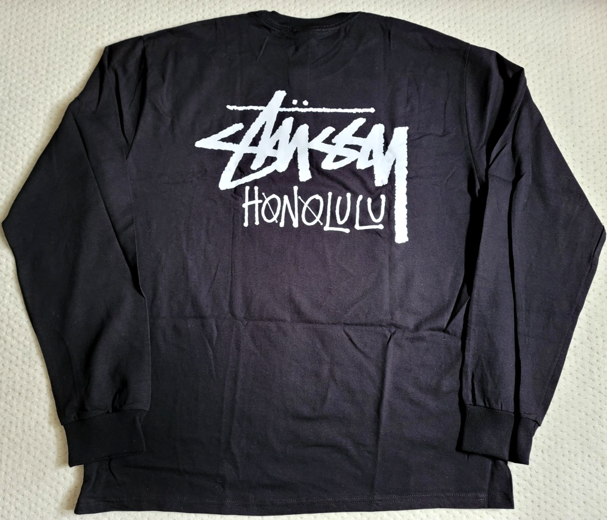 新品未使用タグ付Stüssy 黒トレーナー 長袖　Mサイズ HONOLULU 新品未使用タグ付Stüssy 黒トレーナー 長袖 Mサイズ HONOLULU