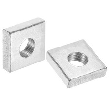 10Pcs M6x13mmx4mm Square Nuts, Carbon Steel Zinc Plated Coarse Thread Nuts