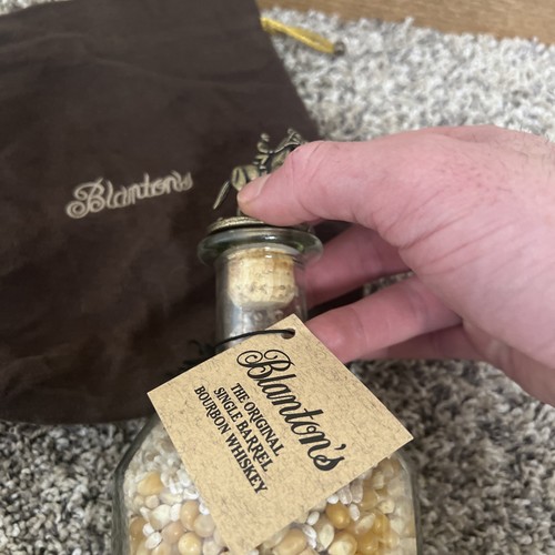 1 seltene Blanton’s Mash Bill kleine Whiskey Bourbon Flasche B Stopfen Korken, Etikett, Tasche - Bild 9 von 14