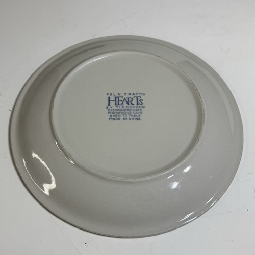Folk Craft Hearts Tienshan Dinner Plate Excellent Used Condition 10-1/2” - Picture 3 of 4