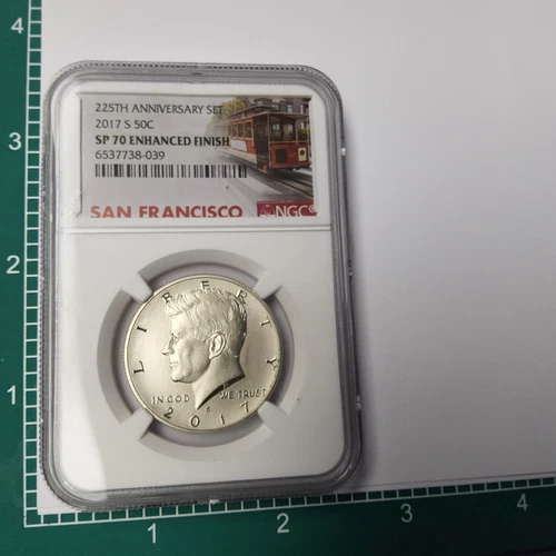 2017-S Kennedy Half Dollar - NGC SP 70 Enhanced Finish - 225th anniversary