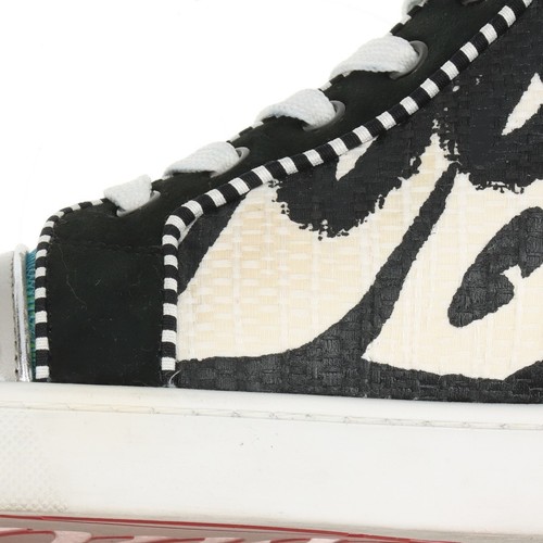 Christian Louboutin Spike Studs Leather & Mesh High-Top Sneakers Men's Size 40 - Picture 15 of 17
