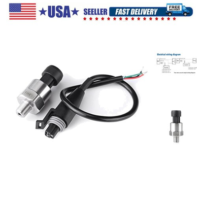 #ad 100 Psi Pressure Transducer Sensor Pressure Sensor 316 Stainless Steel Oil Pr... $35.44
