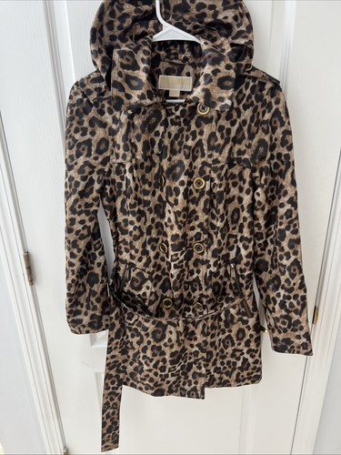 Michael Kors Animal Print Leopard Regenmantel Damen Größe S  - Bild 2 von 15