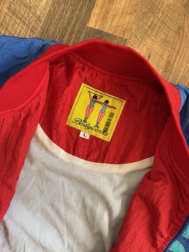 Vintage 80s Bodyworks Windbreaker Jacket Abstract Large - Picture 4 of 12