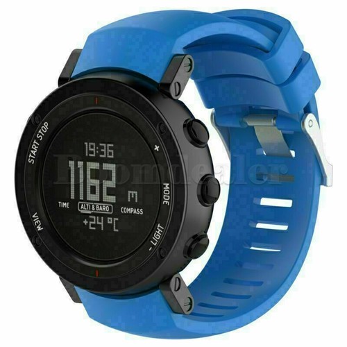 Silicone Replacement Wristband Strap for Suunto Core Alu Deep Black Watch Straps - Picture 5 of 20