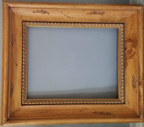 4" Aimie Scoop Handcrafted wood frame W/ Gold embossed edge and Carved 11x14 - Picture 2 of 4