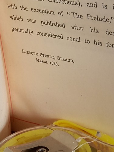 1889 F.Langbridge English Author 1849-1922Business Card Found In Wordsworth Book - Picture 8 of 8