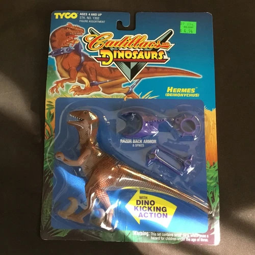 1993 Tyco Cadillacs and Dinosaurs Action Figure - HERMES DEINONYCHUS  (JY89)