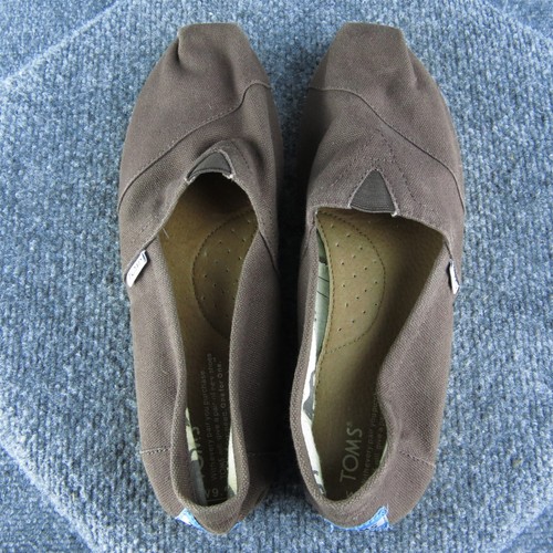 Toms flache Damenschuhe Größe 9,5 mittelbraun Stoff Slipper - Bild 6 von 9