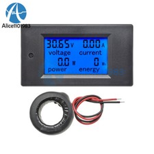 LCD AC 80-260V 0-100A Digital Voltage Volt Current Meter Panel Power Energy
