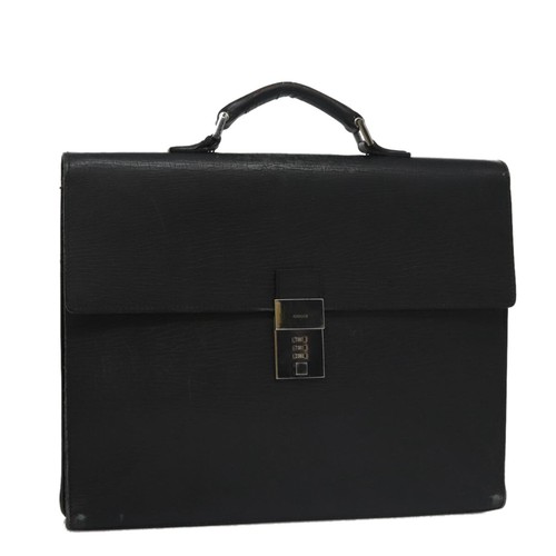 GUCCI Business Tasche Leder Schwarz Silber 34045 Auth ti2596