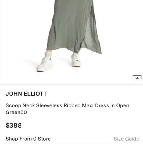 JOHN ELLIOT - Scoop Neck Sleeveless Ribbed Maxi Dress Size 0 - Picture 3 of 10