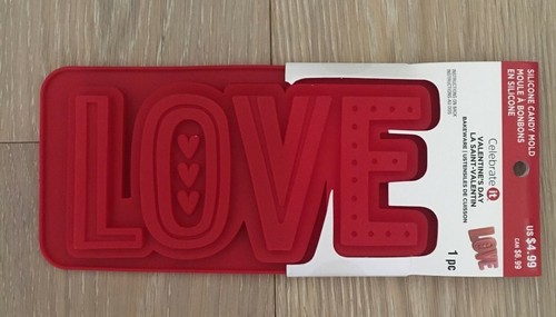 Celebrate It Valentinstag/Jubiläum/Hochzeit "LIEBE" Silikon Süßigkeiten Form NEU - Bild 1 von 2