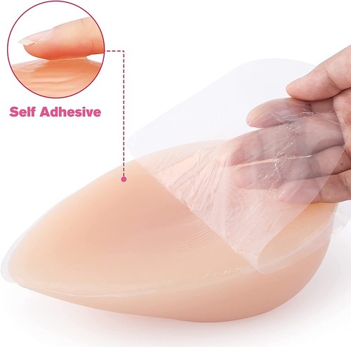 A-FF Cup Teardrop Self-adhesive Silicone Breast Forms CD Boobs Bra Enhancers - Picture 16 of 32