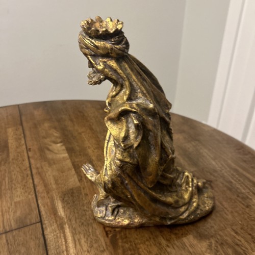Christmas Nativity Scene WISE MAN Gold RESIN figurine Large Vintage 12" Holliday - Afbeelding 6 van 14