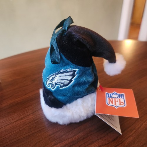 Philadelphia Eagles Glass Ball, Christmas  Santa Hat, Football Ornaments. All 3  - Picture 4 of 11