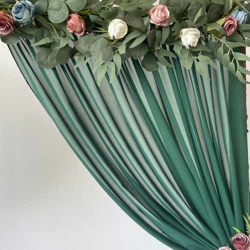 Sheer Chiffon Backdrop Curtains 10ft x 10ft,Chiffon Fabric Drapes for Wedding... - Picture 7 of 7