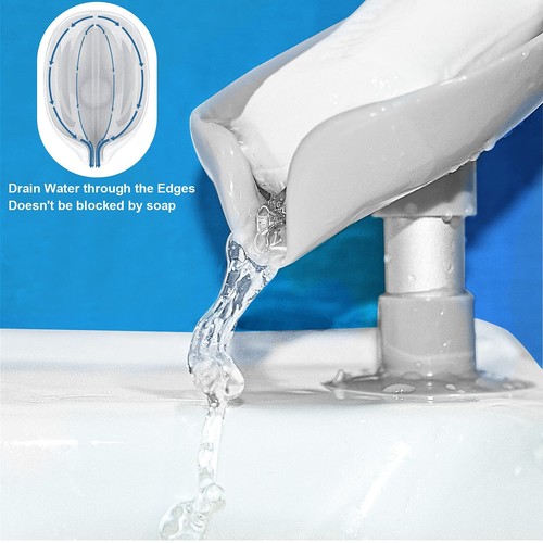 2 Pack Soap Holder Leaf-Shape Self Draining Soap Dish Holder, Not Punched Eas... - Picture 4 of 7