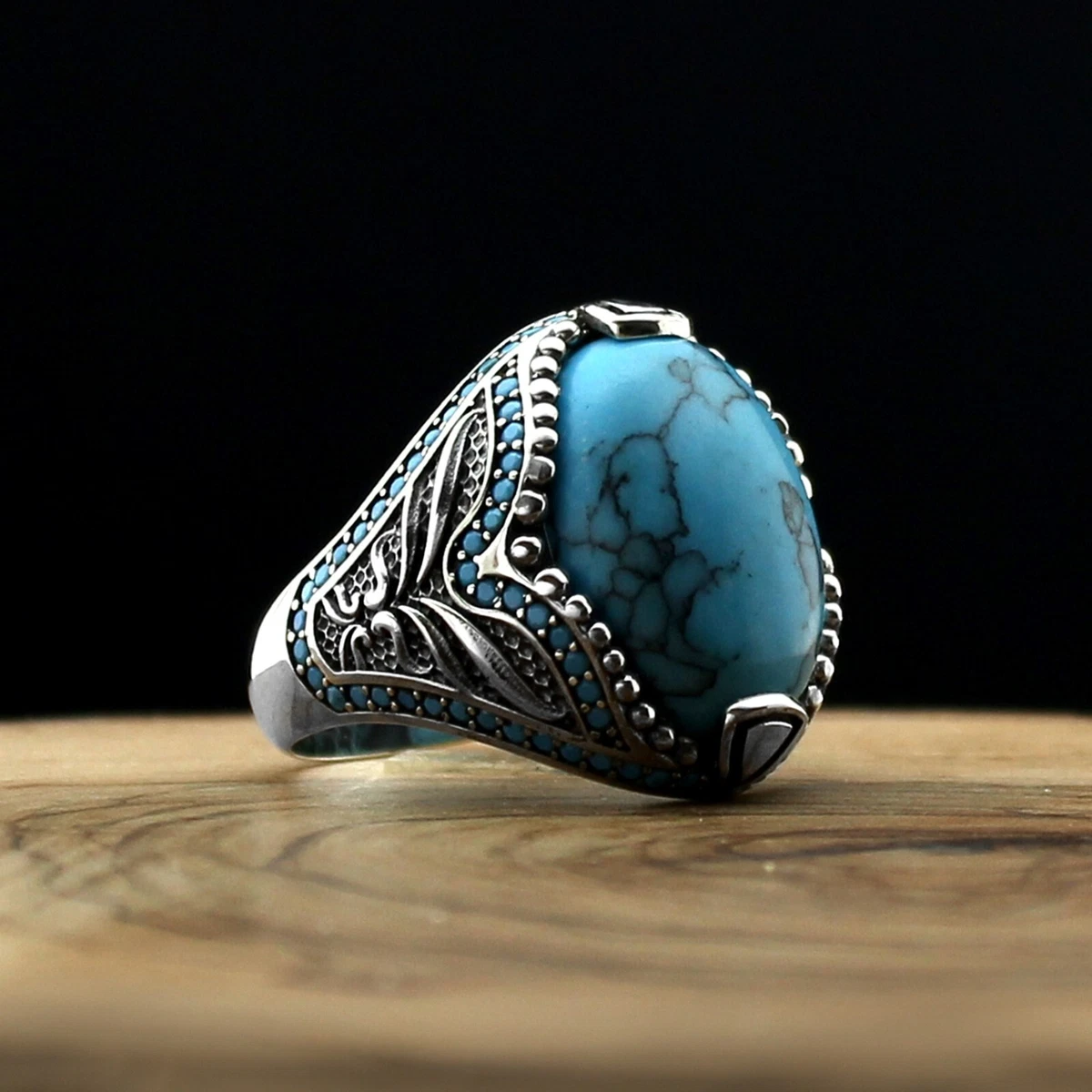Turquoise jewelry hotsell mens rings
