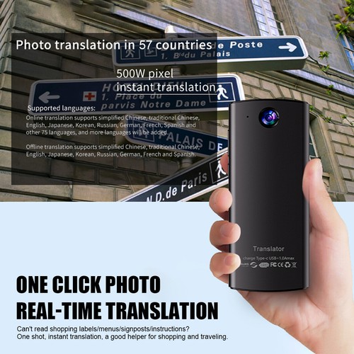 Language Translator Device 138 Languages Two-Way Instant Voice Photo Translation - Picture 10 of 12