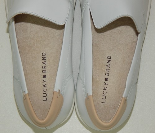 Lucky Brand Hadie Sz US 7.5 M EU 38 Women's Leather Sneakers Slip-On Shoes White - Picture 13 of 15