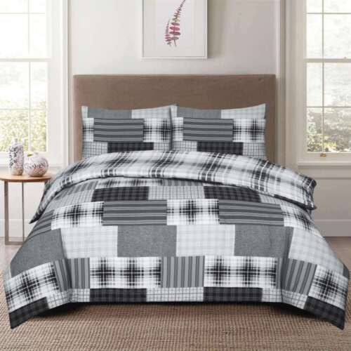 4 Piece Bedding Set Rich Cotton Duvet Quilt Cover with Fitted Sheet & Pillowcase - Picture 5 of 119