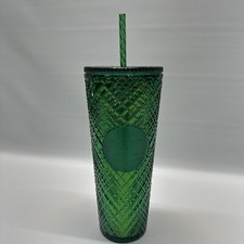 Starbucks Spring 2022 Emerald Green Jeweled 24 oz Holiday Tumbler (Cold Cup) NEW