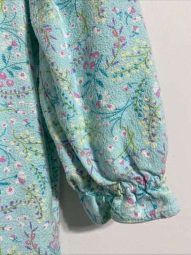 La Cera Nightgown Women's S Flannel Pockets Floral Grandma Cottagecore Peasant - Picture 8 of 16