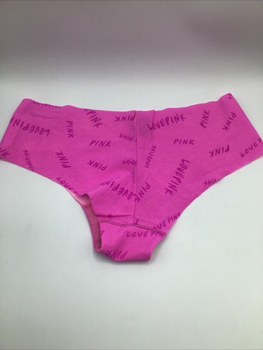 Pink Victoria’s Secret “Love Pink” Logo No Show Seamless Cheekster Panty Sz. M - Picture 6 of 13