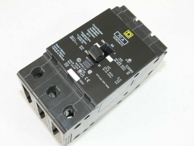 Square D EDB34070 E-Frame 3-Pole 227V Mini Circuit Breaker for sale online