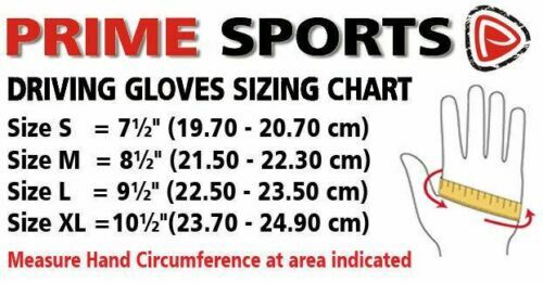 Leather Driving Gloves Mens Full Finger Slim Fit Classic Soft Brown Gloves - Picture 2 of 6