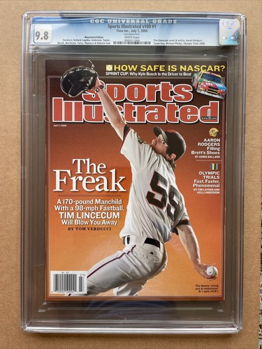 Tim Lincecum 1st SPORTS ILLUSTRATED “The Freak” 7/7/2008 Newsstand FC CGC 9.8 - Picture 1 of 2