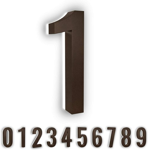 7" Steel Backlit LED 6000K Illuminated Address Numbers, Modern Look Number - Picture 16 of 34
