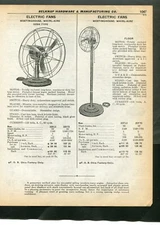 1937 BELKNAP CATALOGUE PAGE LOUISVILLE KY BLUE GRASS  WESTINGHOUSE ELECTRIC FANS