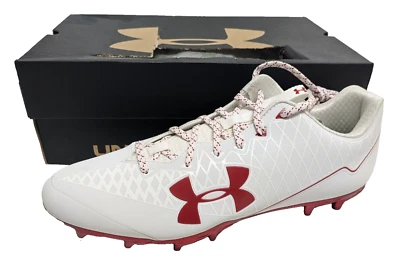 Underarmour Homme Football Cale Rouge & Blanc Équipe Nitro Select Bas Mc Size 15 - Photo 1/4