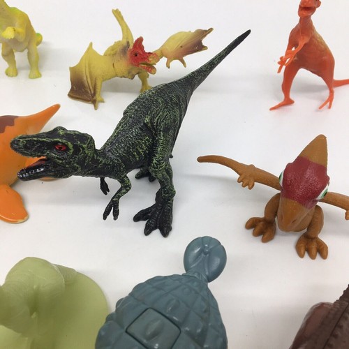 48 Plastic & Rubber Toy Dinosaurs - 1" to 3 1/2" tall - Triceratops T-Rex - Picture 7 of 12