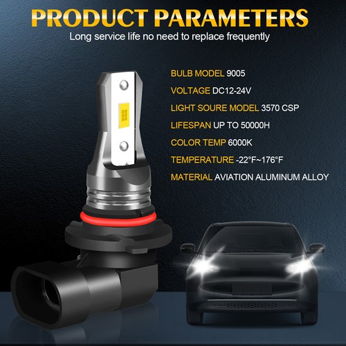 For Honda Civic Sedan 4-Door 2004-2015 CSP LED Headlight High /Low Beam Bulbs 2X - Picture 3 of 10