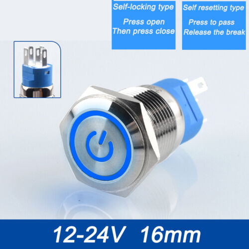 Interruptor de botón de encendido iluminado LED Ø 16mm SmartSwitch3-6V / 12-24V / 5A IP65 - Imagen 35 de 55
