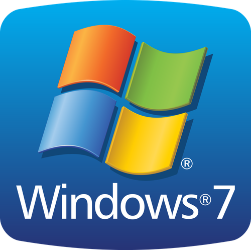 lIl Aufkleber Windows 7 win7 Sticker 20 x 20mm blau - Afbeelding 1 van 3