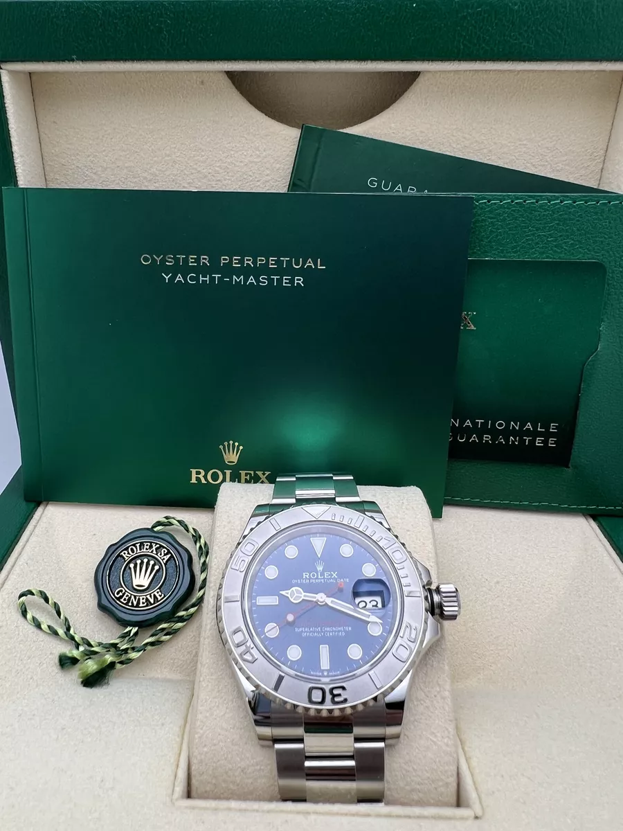 Rolex Yacht-Master 40 Stainless Steel Blue Dial Platinum Bezel Oyster  Bracelet 126622 - BRAND NEW