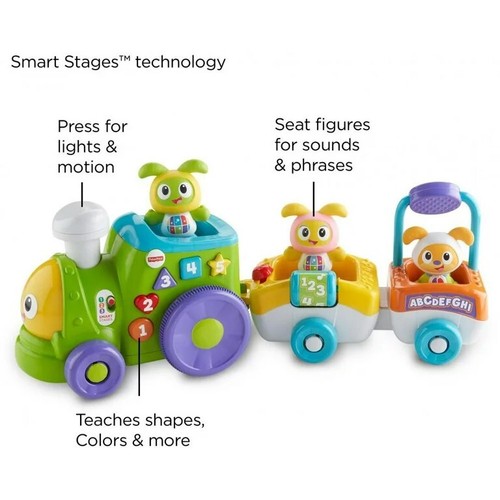 FISHER PRICE Laugh & Learn SMART STAGES BRIGHT BEATS LEARNING TRAIN 6-36 Months - 第 5/14 張圖片
