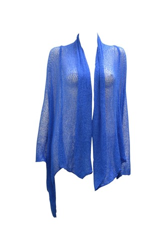 BOHO KNIT SHRUG CROCHET MESH HOOD CARDIGAN CHIC FRONT KNOT WRAP TOP ONE SIZE - Picture 22 of 66