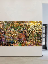 Painting Graffiti city wall Street Art urban Print Canvas licensed image 