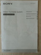 Sony PSLX310BT Stereo Turntable Record player Instruction manual. 