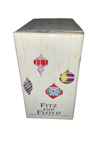 Fitz & Floyd mundgeblasenes Glas altmodischer Weihnachten Teddybär auf Trommel 19/1513 - Bild 4 von 9