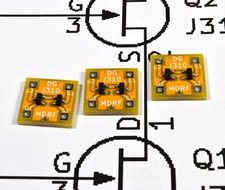 Dual-Gate J310 JFET Breakout PCB / Device Pre-installed / QTY: 3