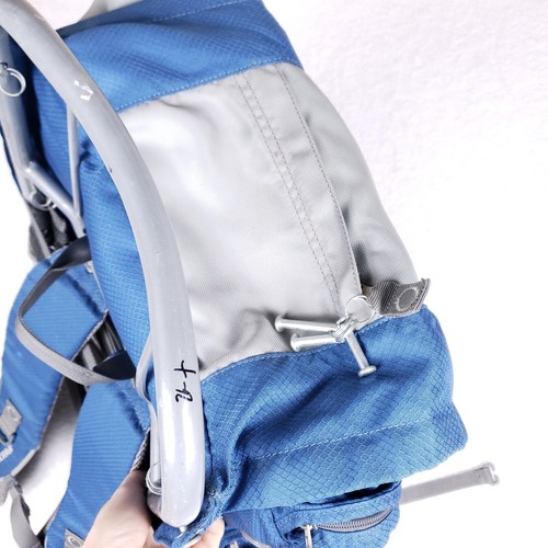 High Sierra Badger 40L Hiking Backpack Blue Gray Outdoor Travel Pack Frame - Picture 11 of 17